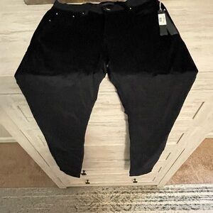 Amiri black skinny stacked velour Jeans NWT